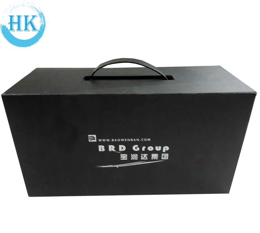 Black Hardcover Box With Black Handle