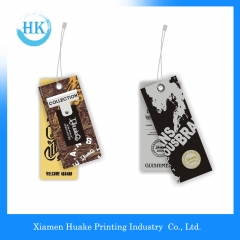 Étiquettes à accrocher en papier imprimé vernis UV à vernis Huake Printing