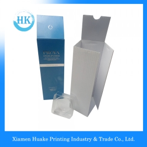 Boîte à cosmétiques en papier cartonné blanc laminé mat 