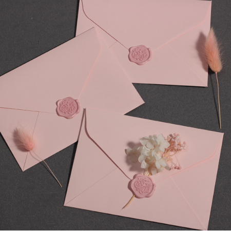 Pink Wedding Envelope For Letters Greeting Cards 