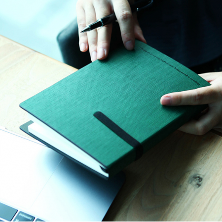 Vintage Green Leather Hardcover Notebook Writing Pads Journals Customizable 