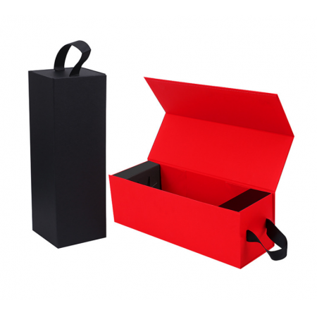 Rigid Collapsible Magnetic Closure Gift Box With Folding Shoe Handle Carton 