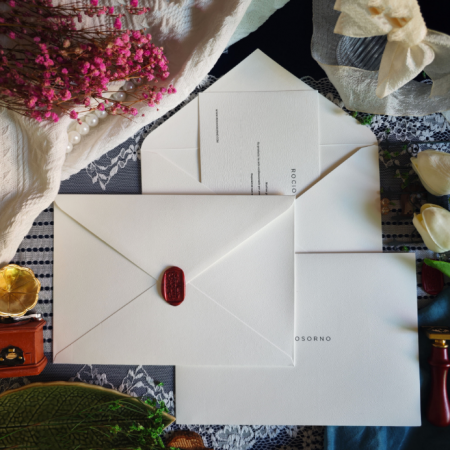 White Envelope Custom Greeting Cards For Invitations 